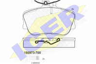 Колодки тормозные дисковые передние 180973700 от компании ICER