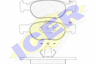 181348_колодки дисковые п.!\ Fiat Punto 1.2/1.4 99>, Lancia Y 1.1-1.4 97-03