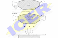 181603_колодки дисковые п.!\ Fiat Palio 1.2i-1.6i &16V 96-01
