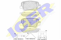 Колодки тормозные дисковые ICER
