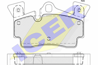 Колодки тормозные дисковые задние 181611203 от компании ICER