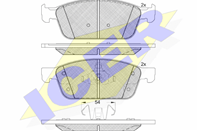 182273_колодки дисковые передние!\ Ford Focus 1.4-2.0/1.6TDCi-2.0TDCi 04>,Mazda 3 1.4-2.0TDCi 03>