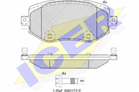 182292_колодки дисковые задние!\ Renault Megane Sedan/Coupe 08>