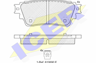 182357_колодки дисковые задние!\ Mitsubishi Outlander 2.4 13>/Eclipse Cross 1.5 17>