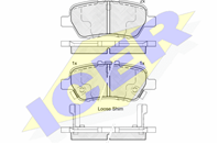 Колодки тормозные дисковые задние 182215 от фирмы ICER
