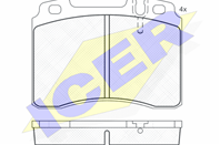 Колодки тормозные дисковые ICER