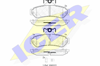 Колодки тормозные дисковые задние 182078 от компании ICER