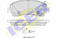182259_колодки дисковые передние!\ Renault Espace V 15>
