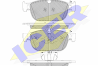 182272_колодки дисковые передние!\ Volvo XC90 II T6/D4 диск 19'' 15>