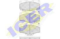 Колодки тормозные дисковые передние 141007 от производителя ICER