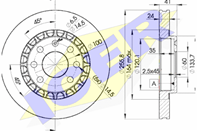 Диск тормозной передний
