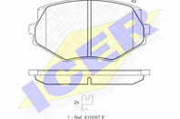 Колодки тормозные Mazda 323 MX-5 передние Icer 181818 SALE