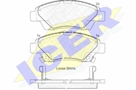 Колодки тормозные дисковые передние 181906 от производителя ICER