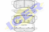 Колодки тормозные дисковые задние 182058203 от производителя ICER