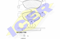 181282-700_колодки дисковые п.!\ Fiat Marea/Punto 1.4i-1.9TD 93&gt, Lancia Delta 1.6i 96-99