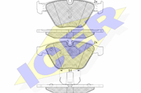 Колодки тормозные дисковые передние 181940203 от фирмы ICER