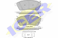 182143_колодки дисковые п.!\ Cadillac SRX 2.8i-3.6i V6 09&gt