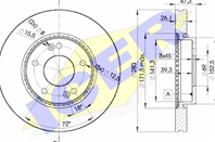 78BD5171-2_диск тормозной передний!\ Hyundai Tuscon 2.0/2.7/2.0D 04>