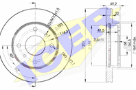 Диск тормозной передний ICER 78BD7101-2