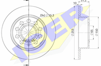 Диск тормозной задний