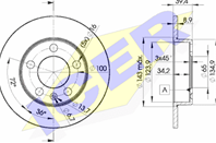 78BD5601-2_диск тормозной задний!\ Audi A2/A3/TT,VW Golf 1.4-1.9TDi 96>