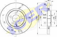 78BD5603-2_диск тормозной передний!\ Audi A3, VW Golf 1.8/1.9TDi 96>