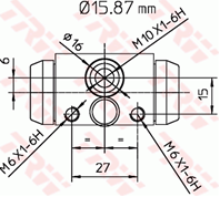 Колесный тормозной цилиндр