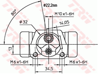 BWH231 101-606K2268 [6808556] !раб. торм. цил. Ford Mondeo 1 6i-2 5i 93&gt