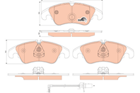 Колодки тормозные передние GDB1916