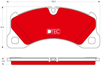 Колодки передние porsche cayenne  vw touareg (7l_  7p_) gdb1774dte