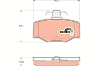 GDB3092_=343 00=FDB707=571421B !колодки дисковые з. Nissan Primera P10/P11 1.6-