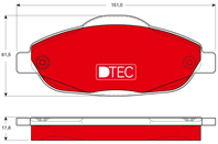 Колодки торм.пер. dtec cotec