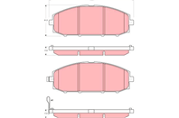 Колодки передние nissan patrol gr ii gdb3361