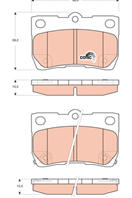 [GDB3399] TRW Колодки тормозные TRW Lexus GS 3.0-4.6 05-/Is 2.2-2.5 05  задние [GDB3399] комплект н...