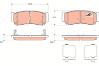 GDB3419_ 1239 02 !колодки дисковые з. Hyundai San
