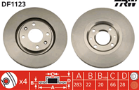 Df1123_диск тормозной передний! peugeot 306  citr Df1123_диск тормозной передний! peugeot 306  citr