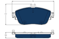 КОЛОДКИ HAM. DB P. W246 14-17 ELECTRIC BLUE