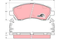 [GDB3205] TRW Колодки тормозные передние комплект на ось