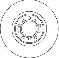 Диск тормозной MERCEDES W126 2.6-5.6 85-91 передний вент.D=300мм.