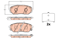 Bremsbelagsatz, scheibenbremse