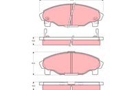 Колодки тормозные дисковые DAIHATSU CHARADE IV 1993 gt gt   GRAN MOVE 1996