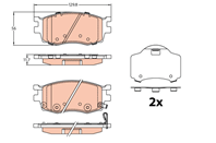 Колодки передние lexus ls400 (ucf20) gdb3226