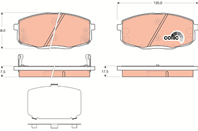 GDB3450_ 1038 12 !колодки дисковые п. KIA Ceed 1.