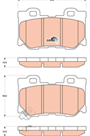 [GDB3515] TRW Колодки тормозные задние комплект на ось