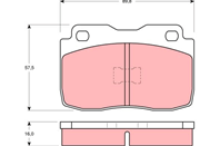 Колодки тормозные дисковые передн FIAT: 127 81-86, 127 Panorama 81-86, 147 80-95, 147 Panorama 80-83