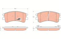 [GDB3310] TRW Колодки тормозные передние комплект на ось