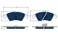 Klocek hamulcowy kpl. MERCEDES C (C204), C T-MODEL (S204), C (W204), C