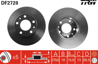 DF2728_диск тормозной передний! Fiat Ducato  Peug