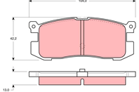 [GDB1025] TRW Колодки тормозные задние комплект на ось
