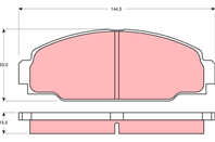 Колодки тормозные дисковые TOYOTA DYNA 1984 - 1987  DYNA 150 1988 - 20 Колодки тормозные дисковые TOYOTA DYNA 1984 - 1987  DYNA 150 1988 - 20